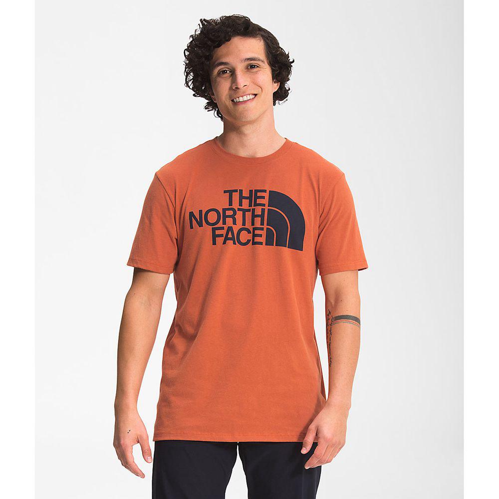 The North Face Κοντό Μανίκι Half Dome Ανδρικα T Shirt - Πορτοκαλι (SMGU06271)